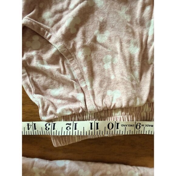 Disney Soft Blush Mickey Mouse Print Lounge Set Rayon Spandex Sleepwear - Picture 9 of 10